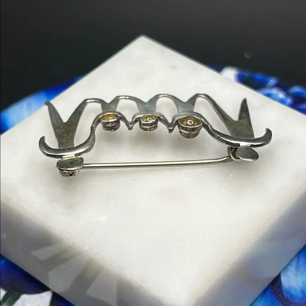 925 Sterling Silver Brooch Pin by Great Falls Metal Works GFMW #385 Family